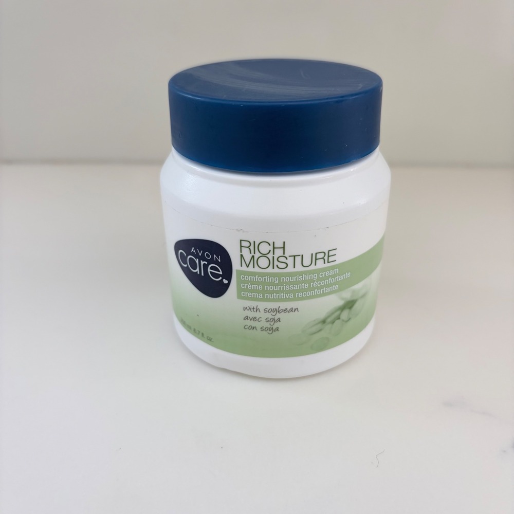 Avon Care Rich Moisture 6.7oz Comforting Nourishing Cream Soybean  NEW old stock